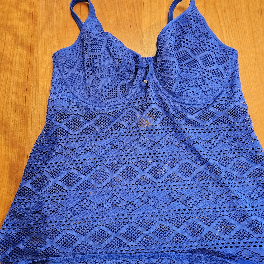 Freya Royal Blue Crochet Swim Top